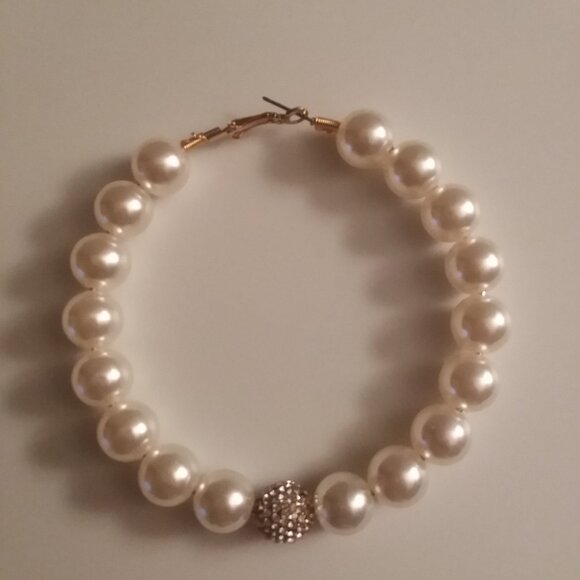 Pearl Hoop Earrings for Women Fashion Earrings - Picture 5 of 12